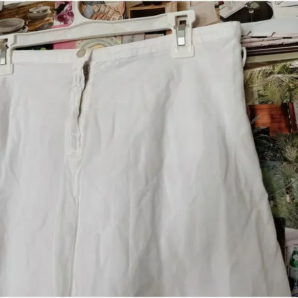 White James Perse Cotton Knee Length Skirt 2/M - Picture 3 of 5